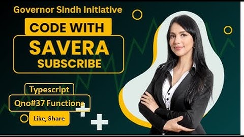 Functions in Typescript | Web 3.0 | Governor Sindh IT Initiative | Urdu / Hindi