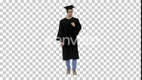 Young Graduated Man Coughing, Suffering an Illness, Alpha Channel | Stock Footage - Videohive