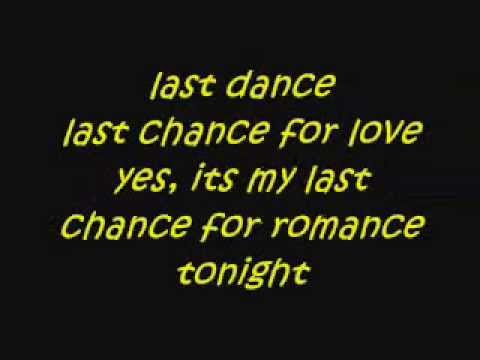 Last Dance By Donna Summer WLyrics