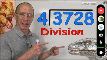 Long Division with a Dinosaur | Divide 4-Digit by 1-Digit number