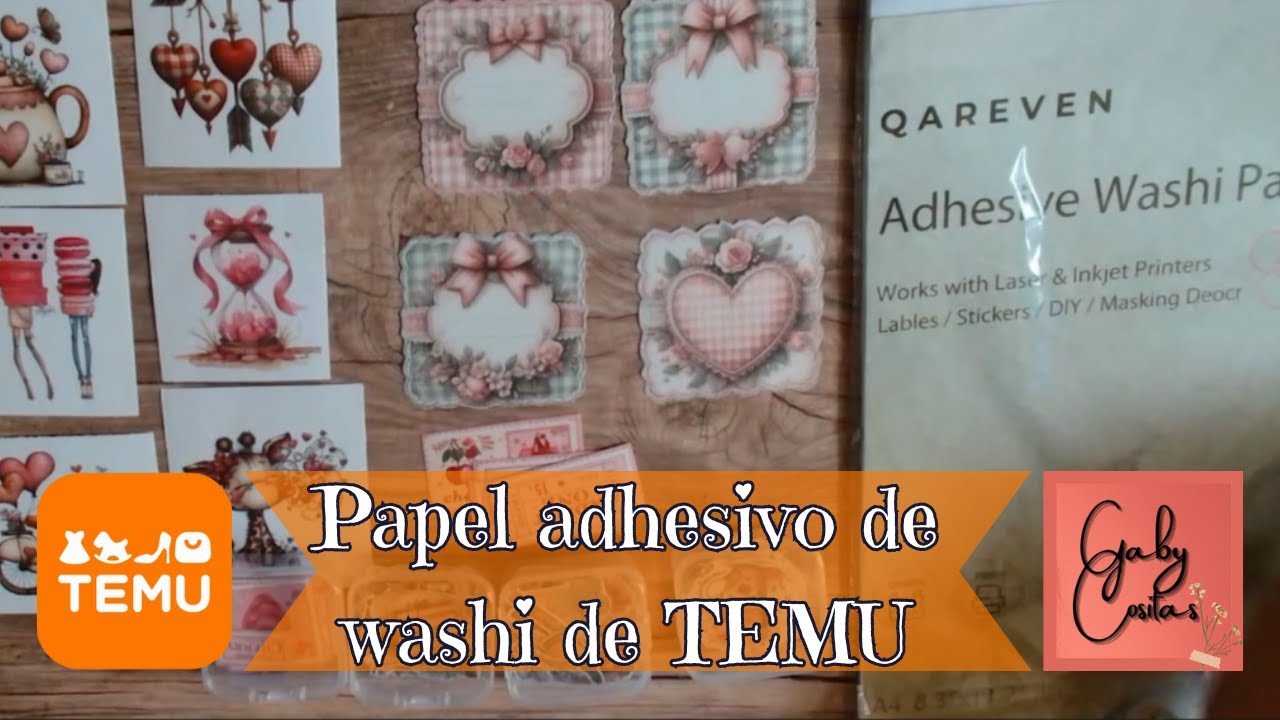 #Temu Yo lo pruebo antes de que tu lo compres. Papel washi ***Gaby Cositas***