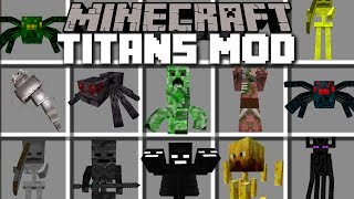 Minecraft TITANS MOD / DESTROYING THE DESERT VILLAGE!! Minecraft