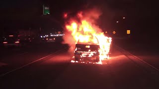 Vehicle Burns On Southbound I-5 In Sacramento