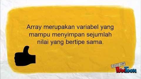 Array statis dan dinamis [animated][powtoon]