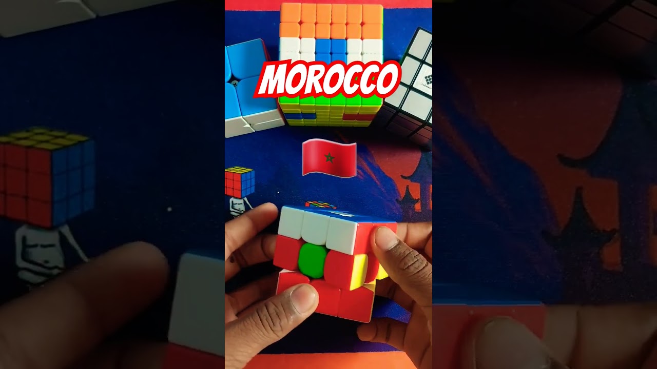 ⁣How To Make Morocco 🇲🇦  Flag On Rubik's Cube [] Morocco Flag Kaise Banate Hain #morocco #rubik3