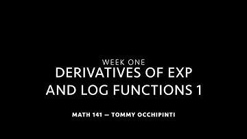 Exp and Log derivatives part 1