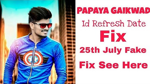 Facebook King Pappya Gaikwad ID Refresh Date Fix