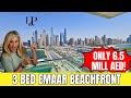 3 bed emaar beachfront apartment only 65 mill aed