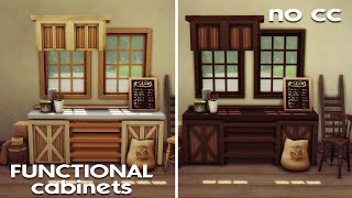 FUNCTIONAL KITCHEN CABINETS! 🍴✨ | The Sims 4 | TUTORIAL [NO CC]