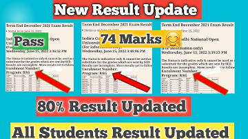 IGNOU results update 2022 IGNOU dec 2021 result update ignou re evaluation result update 2022