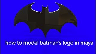 how to model batman's logo in 3D maya