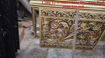 Ban công nhôm đúc mạ đồng mua ở đâu có tùy chọn khắc tên gia chủ