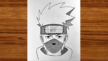 Easy Anime Drawing | How to Draw Kakashi step-by-step | Easy Kakashi drawing for beginners