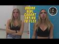 Drunk Girl Tries to Walk Away Before Getting Caught and Arrested for DUI