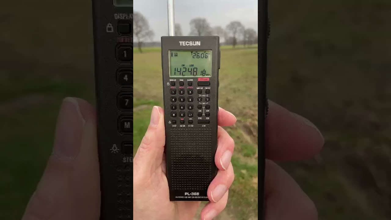 YB0AR Ferry 20m -  Portable Tecsun PL-368 in N-Belgium Europe Video from  Bob Ex ONL10390