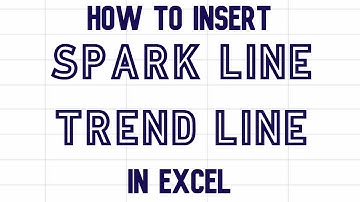 How to insert spark line or trend line in Excel #sparkline #trendline #excel