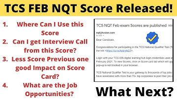 TCS FEB NQT Score Released | What Next? | Use of Score Card | Next Process #FEBNQT