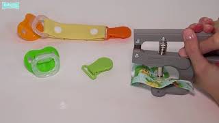 How to attach a Babyville Boutique Plastic Pacifier Clip