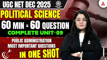 UGC NET Political Science | UGC NET Political Science Unit-09 Public Administration
