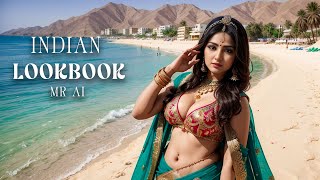 4K Ai Art Indian Lookbook Girl Al Art Video - Gawadar Beach