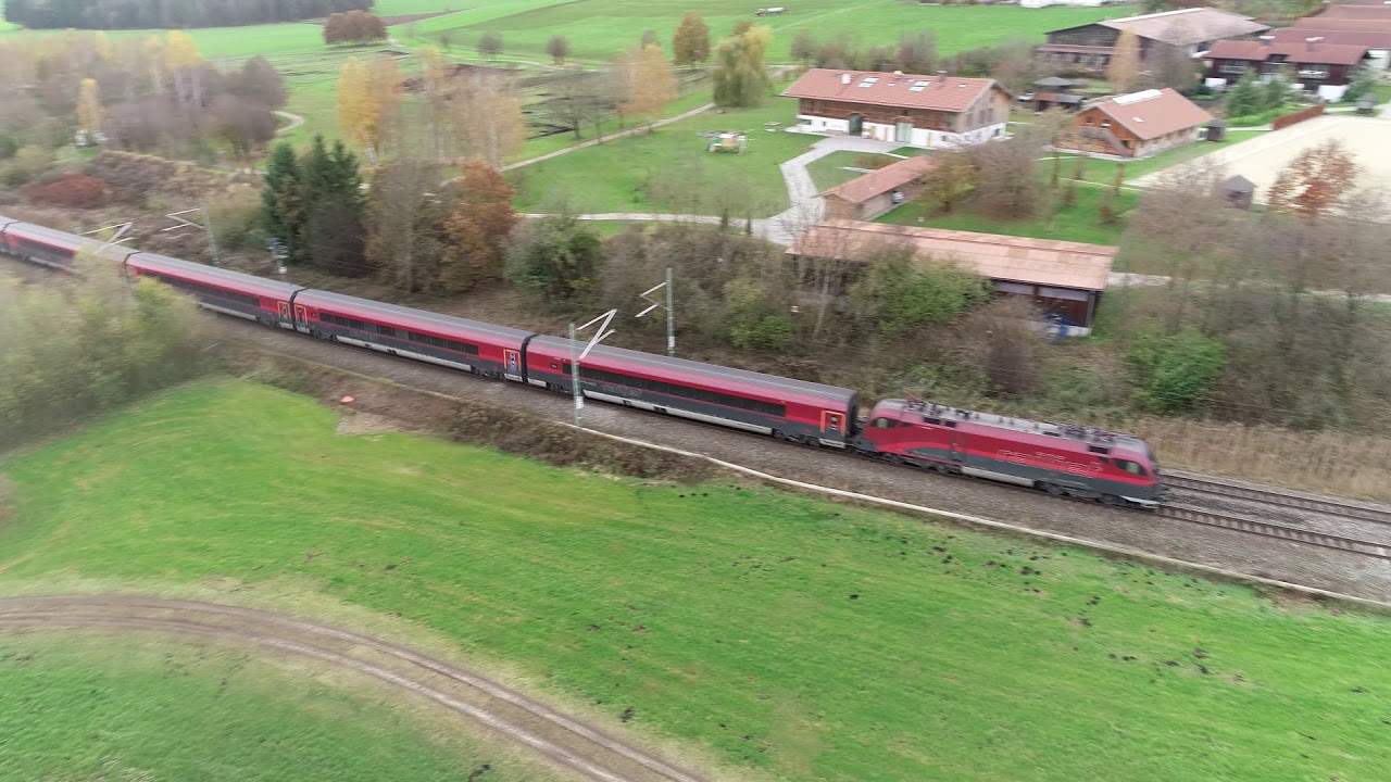 Ostermünchen Züge aus der Luft 23.11.2019
