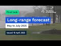Climate and water long-range forecast, issued 10 April 2025
