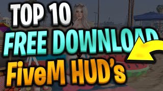TOP 10 FiveM HUD's ⭐EASY SETUP 🌷 QUICK PREVIEW WITH DOWNLOAD