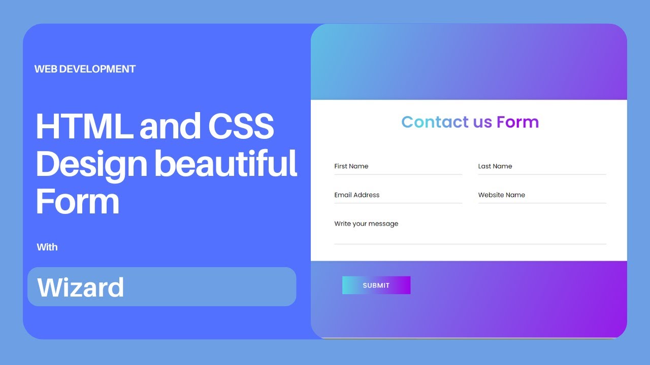 🔥 The Most BEAUTIFUL Contact Form Design (HTML CSS) 🔥 - YouTube