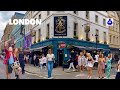 London Summer Walk 🇬🇧 Nightlife, SOHO to Piccadilly Circus | Central London Night Walking Tour.