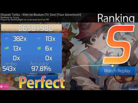 RedSkyNight|Okazaki Taiiku - Kimi no Bouken (TV Size) [Your Adventure!] (97.81%) 372pp