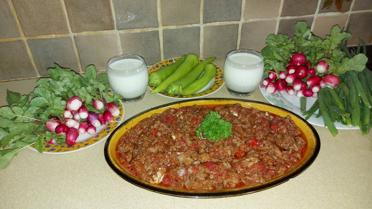 طريقة عمل باذنجان مشوي مع بندورة سهلة وسريعة  لذيذة