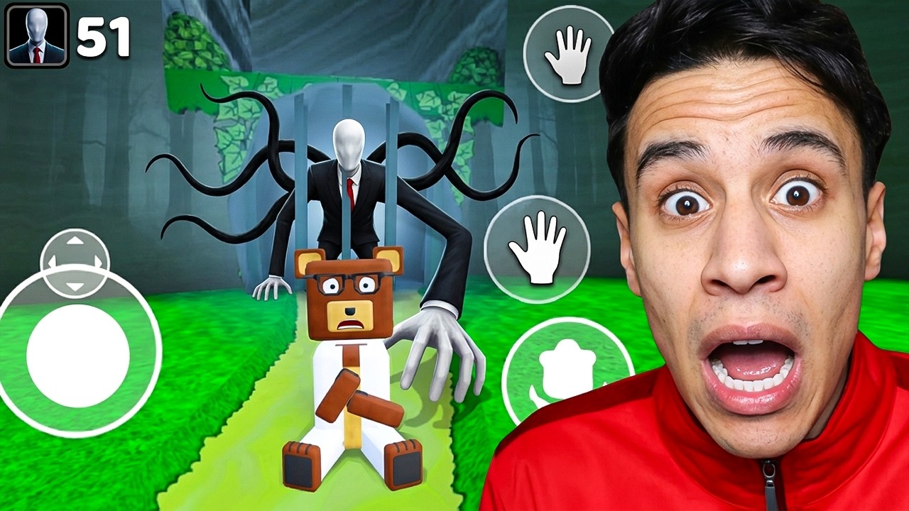 مطاردة مرعبة! الكهف السري لي الوحش بدون وجة SLENDER MAN في لعبة Super Bear Adventure!😱🚫