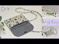 簡単すぎるフラットスリングバッグ,How To Make Super Easy Flat Sling Bag,For Beginners,Sewing tutorials,diy