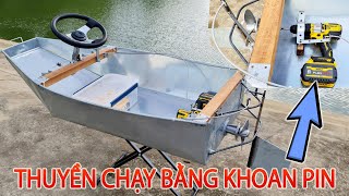 Chế Thuyền Tôn Mini Chạy Động Cơ Khoan Dewalt