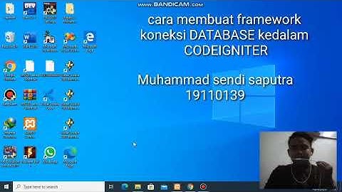 Cara membuat framework koneksi DATABASE  kedalam CODEIGNITER
