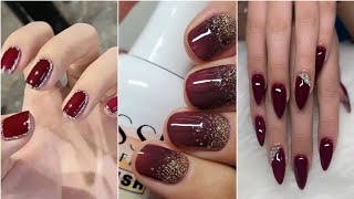 AMAZING MAROON NAIL ART COLLECTION