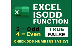 How to Use ISODD Function in Excel | Easy Tutorial#Excel ISODD Function Explained with Examples#exce