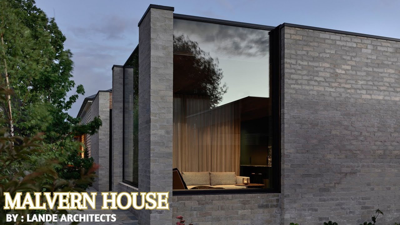 Kraus bricks house design for blend the inside and outside, Malvern House YouTube