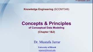 Concepts and Principles of Conceptual Data Modeling