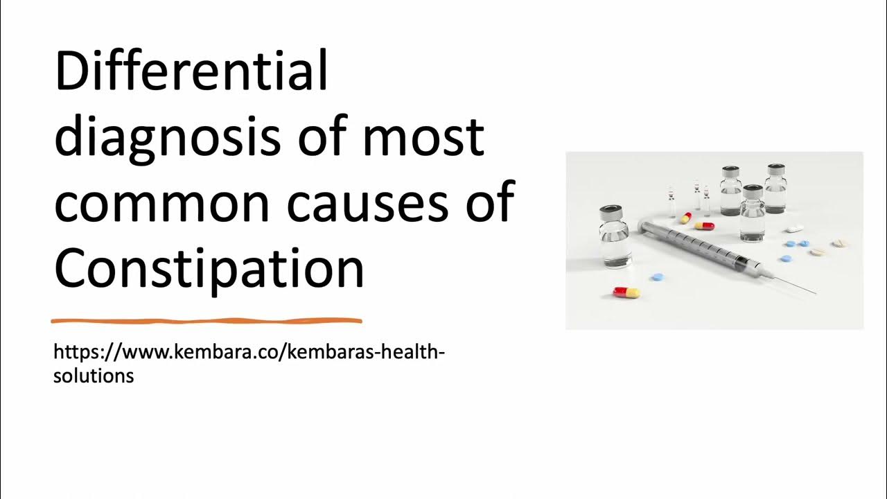 Differential diagnosis of most common causes of Constipation YouTube