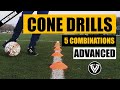 5 Cone Combination Exercises | Advanced | Football / Soccer Homework