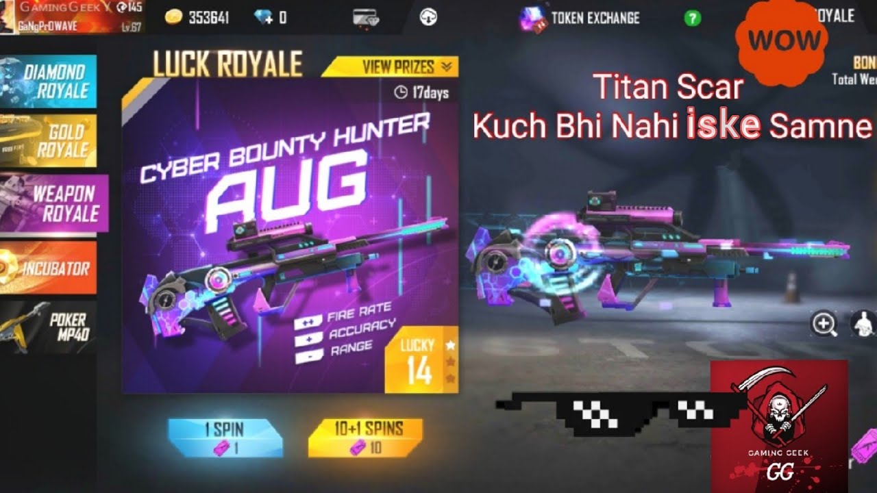 Cyber Bounty Hunter Aug🔥 Gameplay- Garena Freefire || Op Headshots