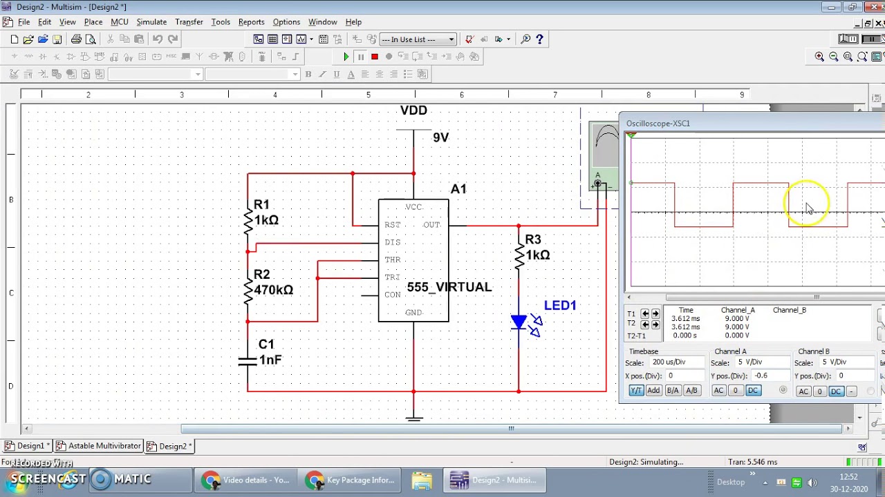 Astable MV simulation and steps to install Dip Trace Software for PCB ...