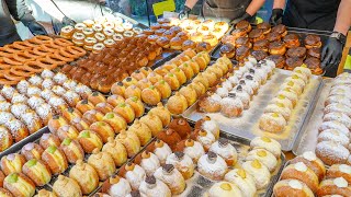 Ultimate Korean food! This donut factory makes over 500 donuts a day - Korean street Food \/ 수원맛집 골디스