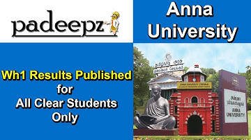 Anna University Latest News | Wh1 Results for All Clear Students Published | padeepz