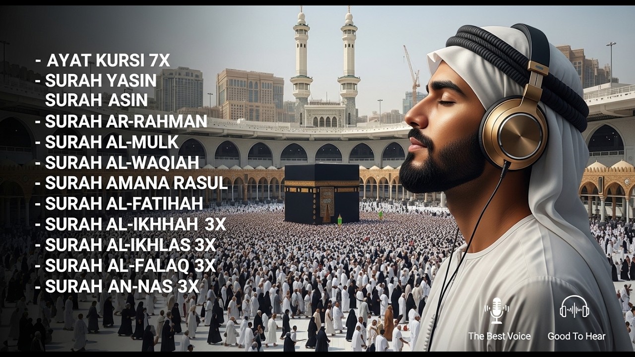 Daily Dhikr for Rizq & Peace | Full Ayat Kursi 7x, Yasin, Ar Rahman, Waqiah, Al Mulk Compilation