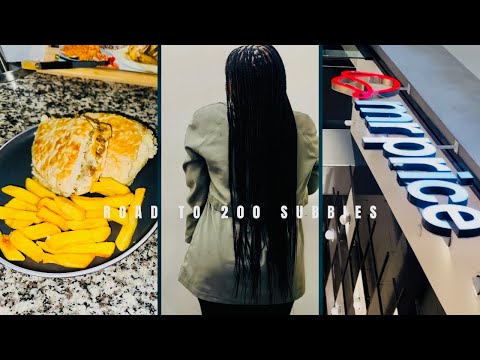 Vlog: Getting braids done | Working out | #road to 200 subbies 😁