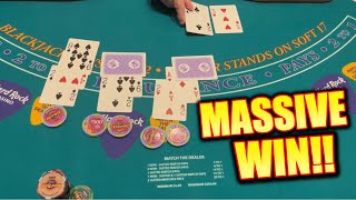 HUGE BLACKJACK Table Win! Let Me TEACH You HOW To PLAY!!! $10,000 Buy-In!