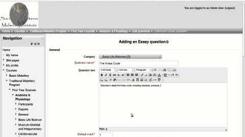 Moodle Question Categories and Quizzes