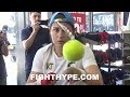 KATIE TAYLOR DISPLAYS CAT-LIKE REFLEXES AND FOCUS USING TENNIS BALL HAT